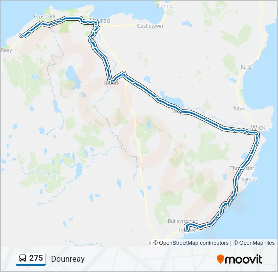 275 Bus Line Map