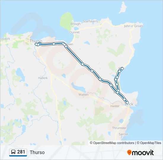 281 Bus Line Map