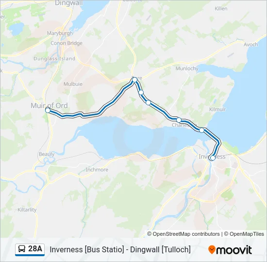 28A Bus Line Map