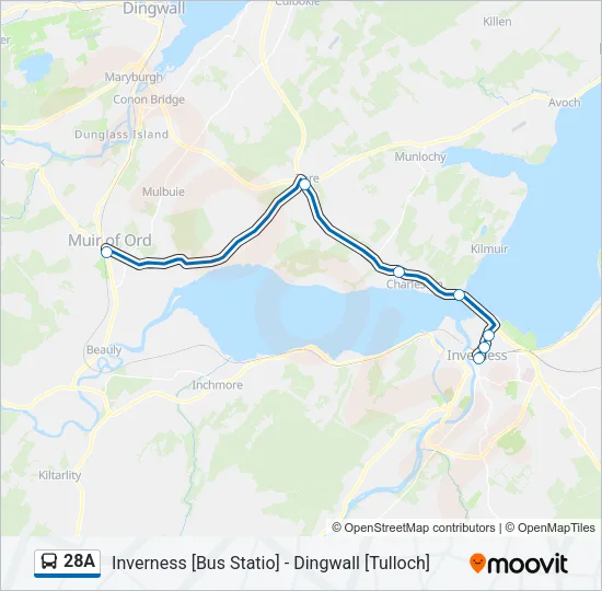 28A Bus Line Map