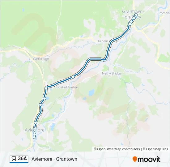 36A Bus Line Map