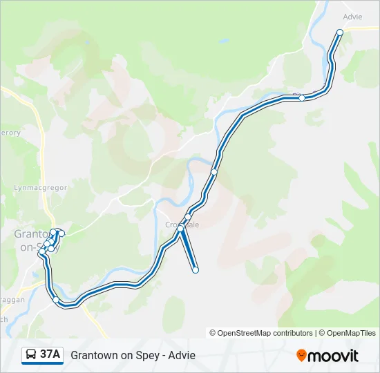37A Bus Line Map