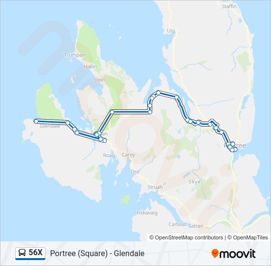 56X Bus Line Map