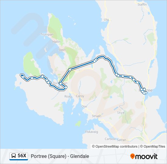 56X Bus Line Map