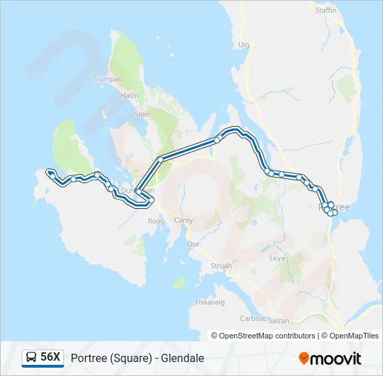 56X Bus Line Map