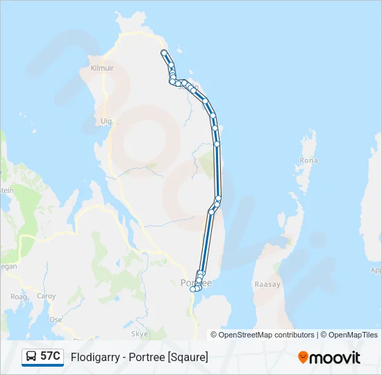 57C Bus Line Map