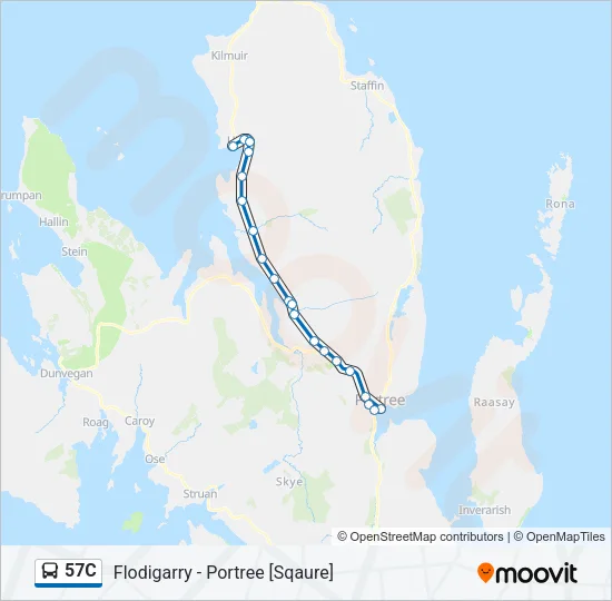 57C Bus Line Map