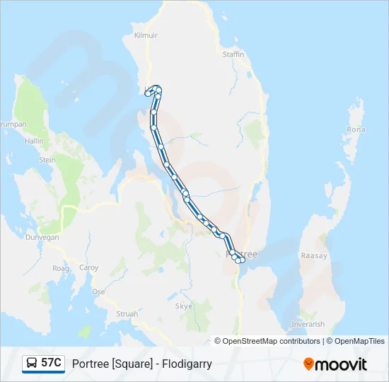 57C Bus Line Map