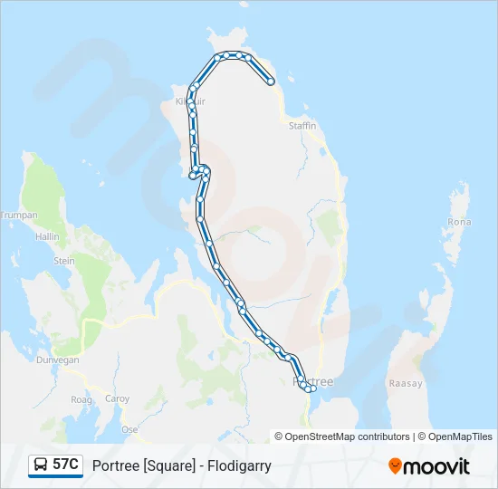 57C Bus Line Map
