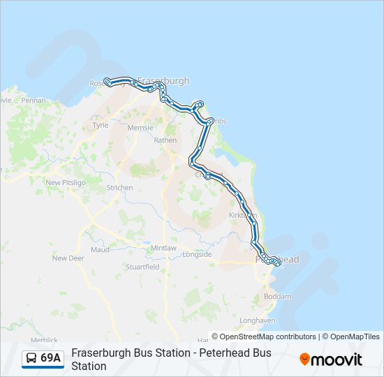 69A Bus Line Map