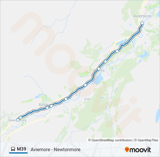 M39 Bus Line Map