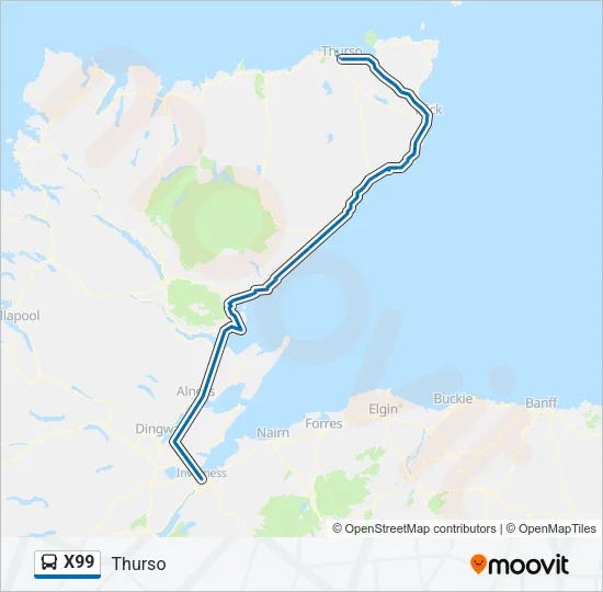 X99 Bus Line Map