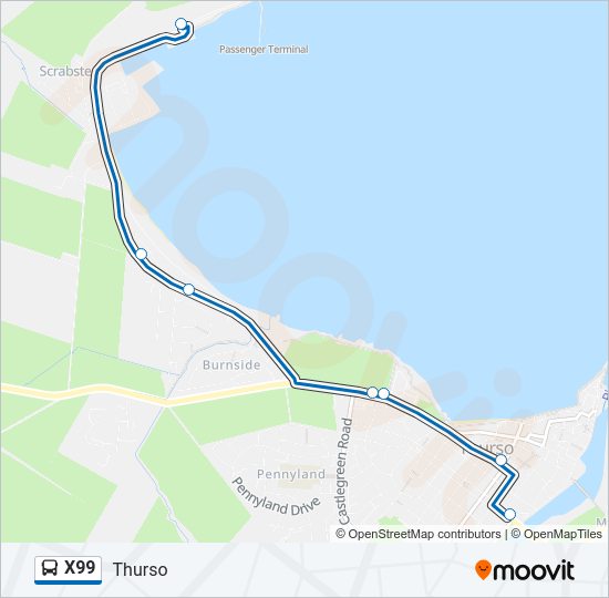 X99 Bus Line Map