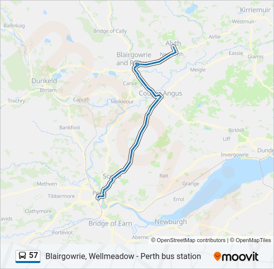 57 Bus Line Map