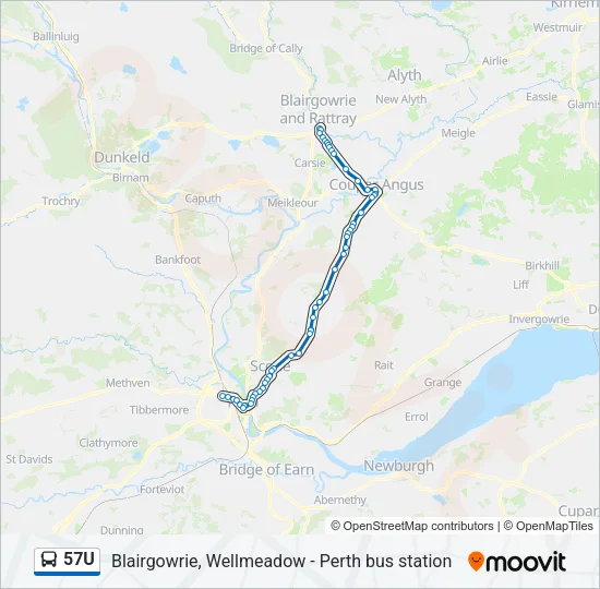 57U Bus Line Map