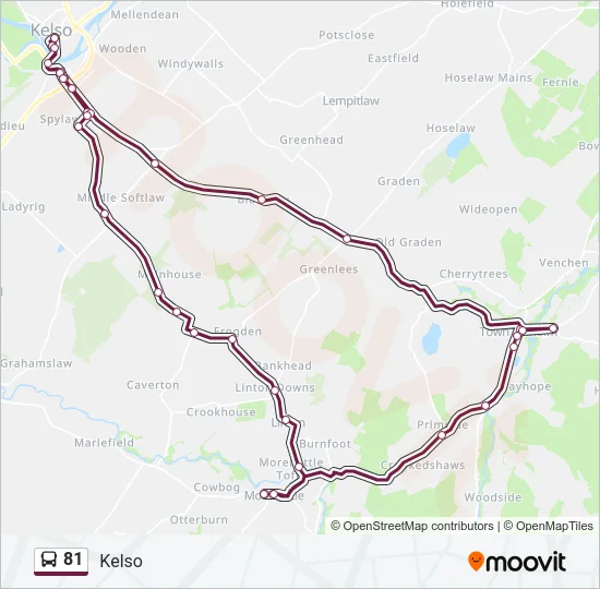 81 Bus Line Map