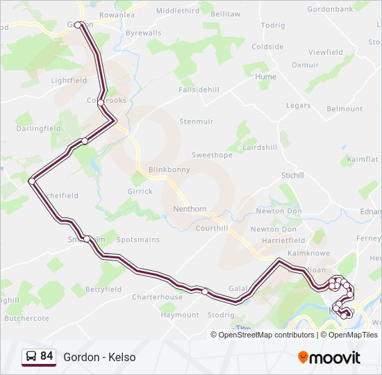 84 Bus Line Map