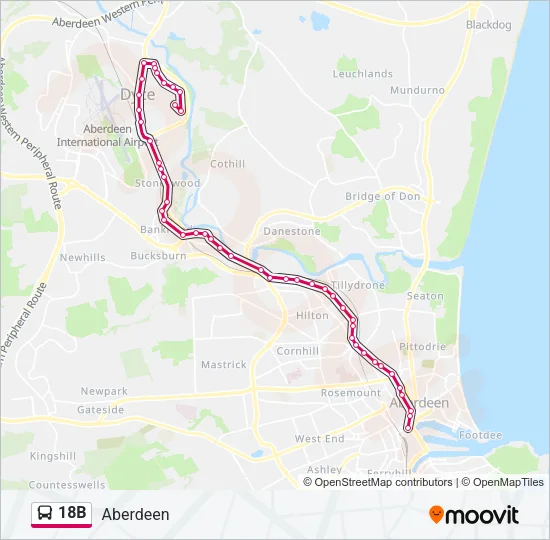 18B Bus Line Map