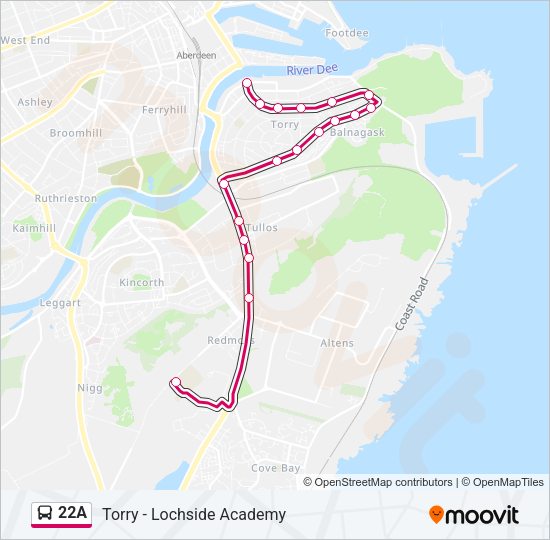 22A Bus Line Map