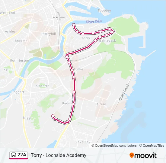 22A Bus Line Map