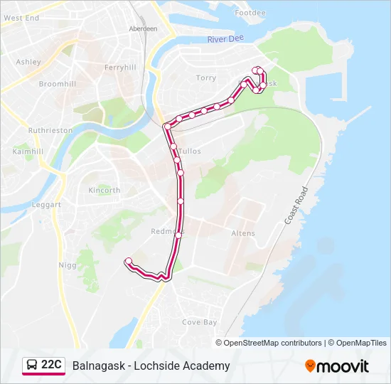 22C Bus Line Map
