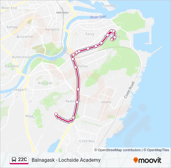 22C Bus Line Map