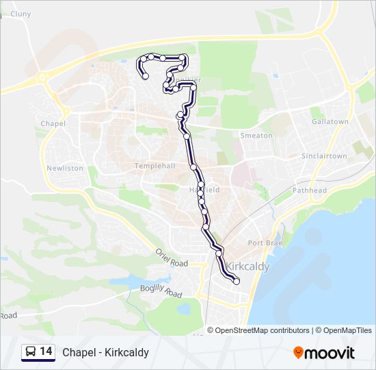 14 Bus Line Map