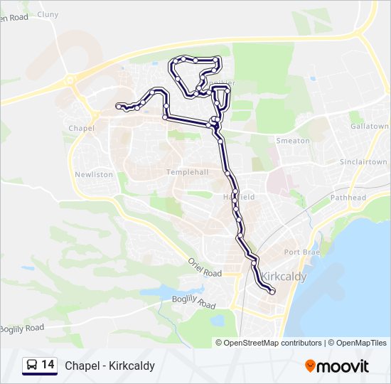14 Bus Line Map