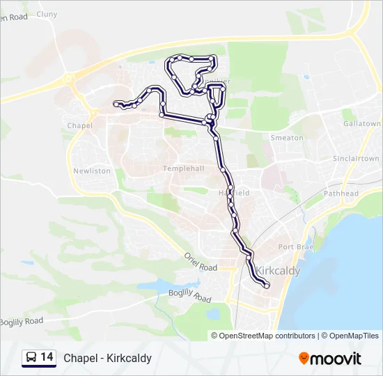 14 Bus Line Map
