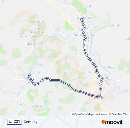 221 Bus Line Map