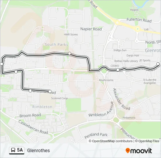5A Bus Line Map