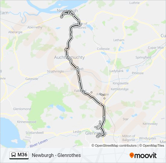 M36 Bus Line Map