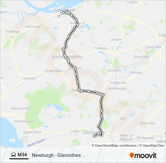 M36 Bus Line Map
