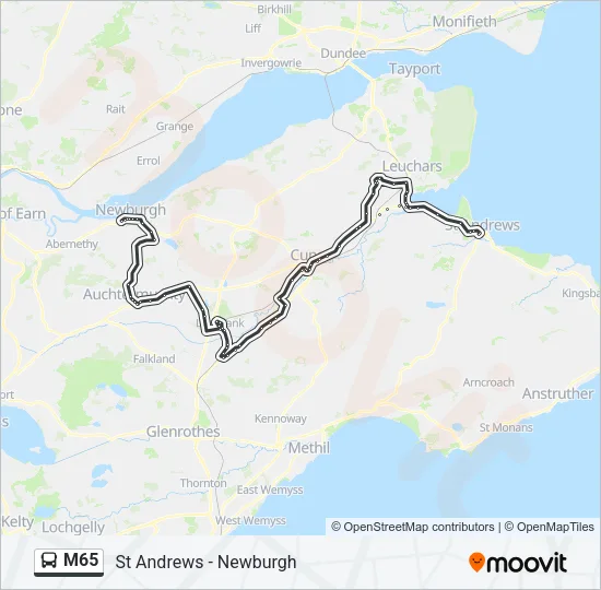 M65 Bus Line Map