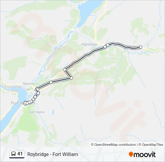 41 Bus Line Map