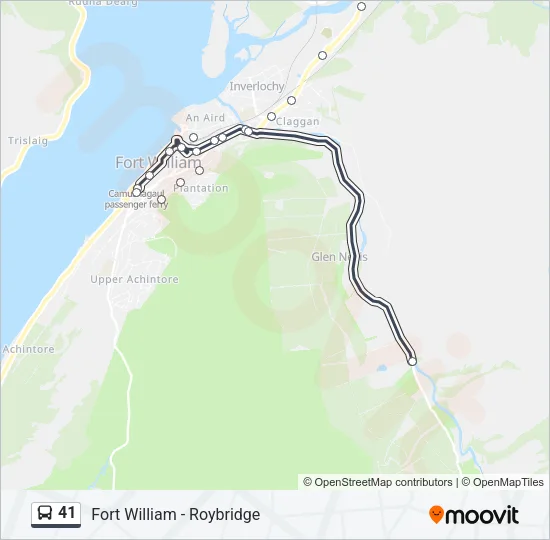 41 Bus Line Map