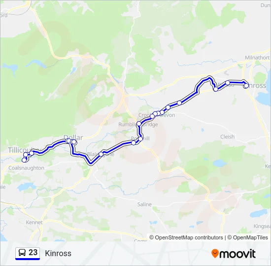 23 Bus Line Map