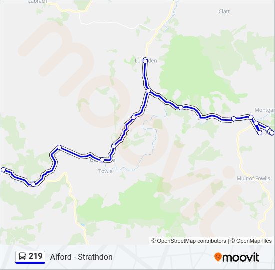 219 Bus Line Map