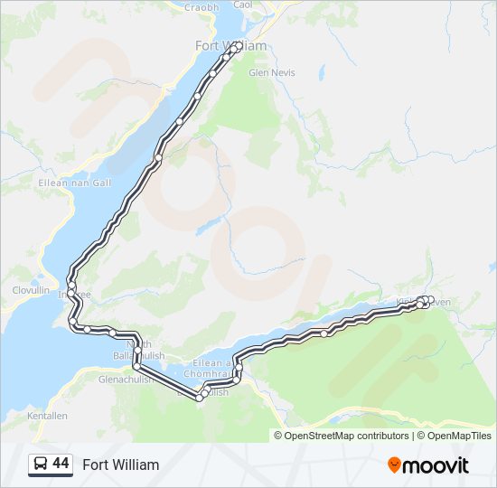 44 Bus Line Map
