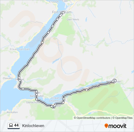 44 Bus Line Map