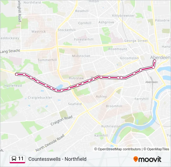 11 Bus Line Map