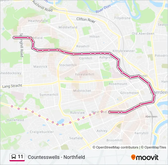 11 Bus Line Map