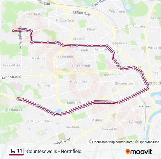 11 Bus Line Map