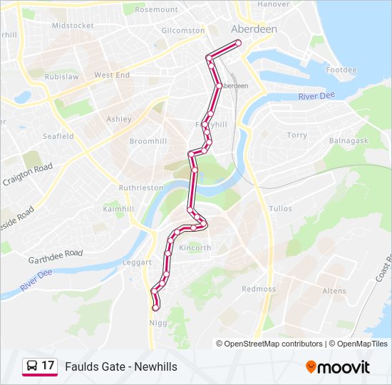 17 Bus Line Map