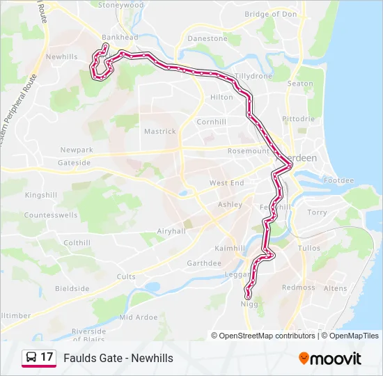 17 Bus Line Map