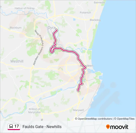 17 Bus Line Map