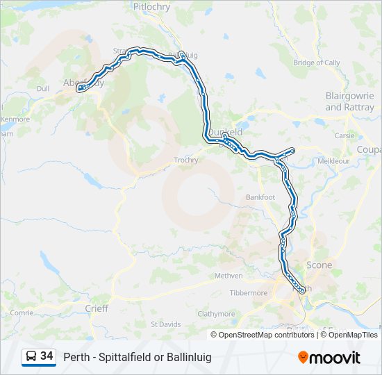 34 Bus Line Map