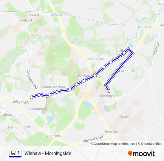 1 Bus Line Map