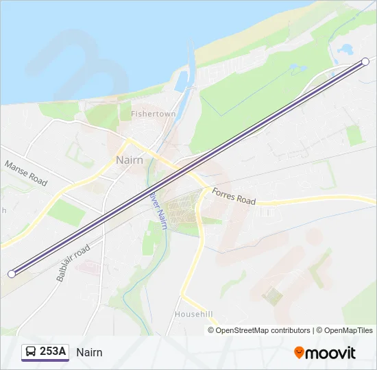 253A Bus Line Map