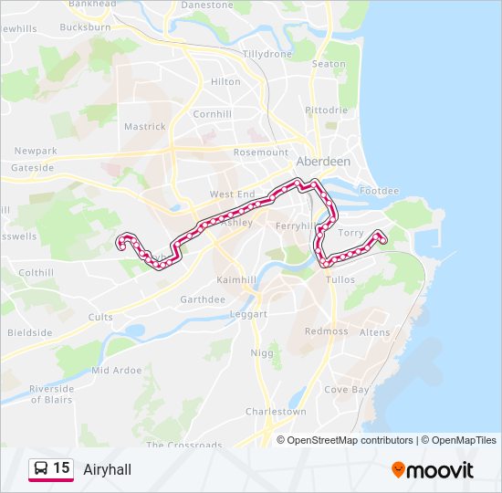15 Bus Line Map